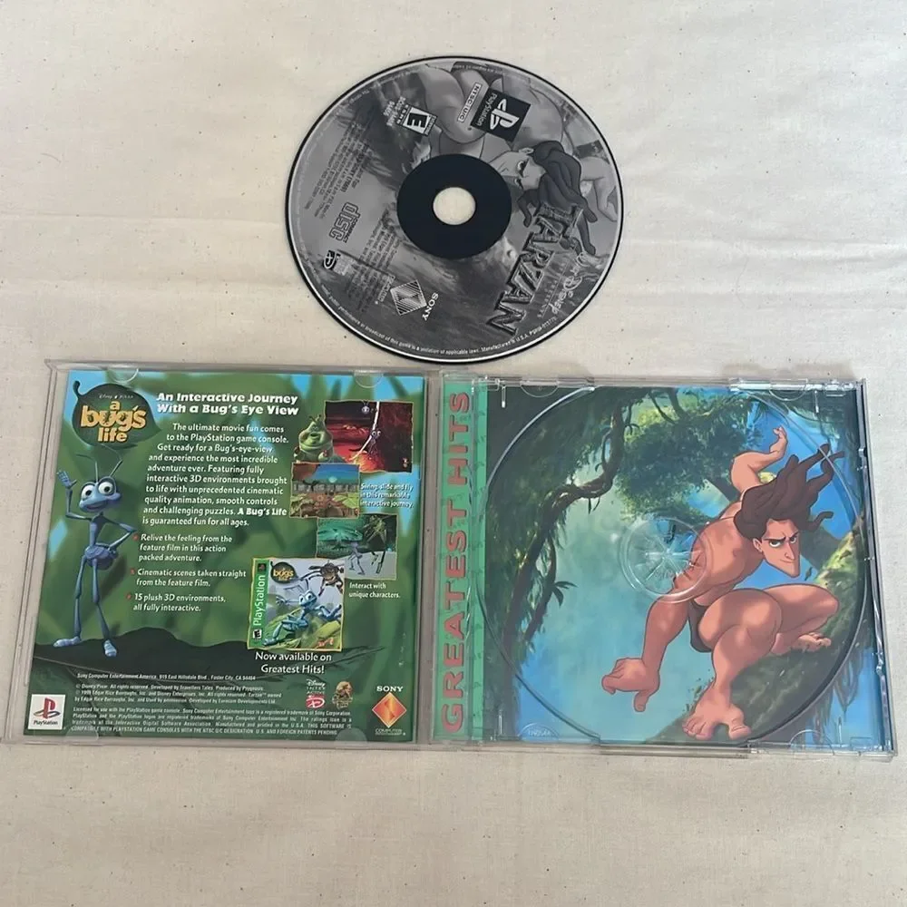PlayStation Tarzan the Movie Greatest Hits Game Vintage Computer video game